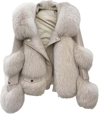 Hcclijo Womens Winter Fur Coat Short Plush Jacket Outerwears Faux Coat Fluffy Jacket