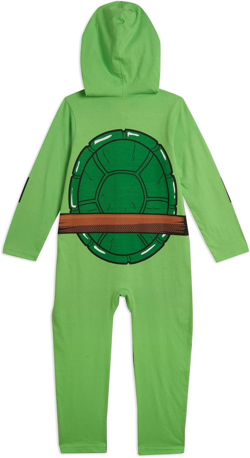 Teenage Mutant Ninja Turtles Zip Up Cosplay Costume Coverall and Masks Newborn to Adult Sizes (0-3 Months - 2XL)