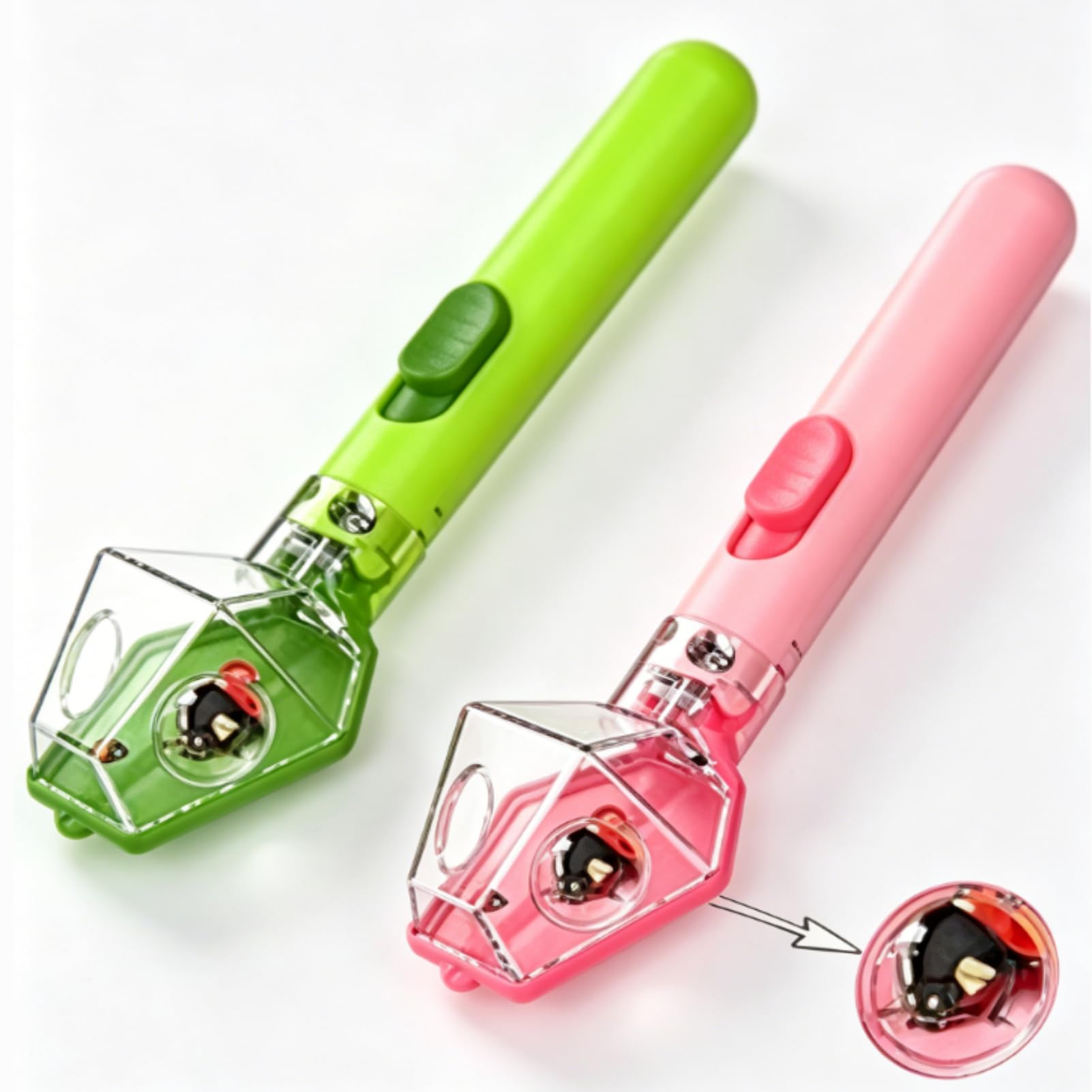 Bug Catcher for Kids, Portable Spider Catcher with 6X Magnifier Glass, Clear Observation Bug Hunting Kits for Children, STEM Educational Science Toy for Boys and Girls (Pink+Green) â image 1