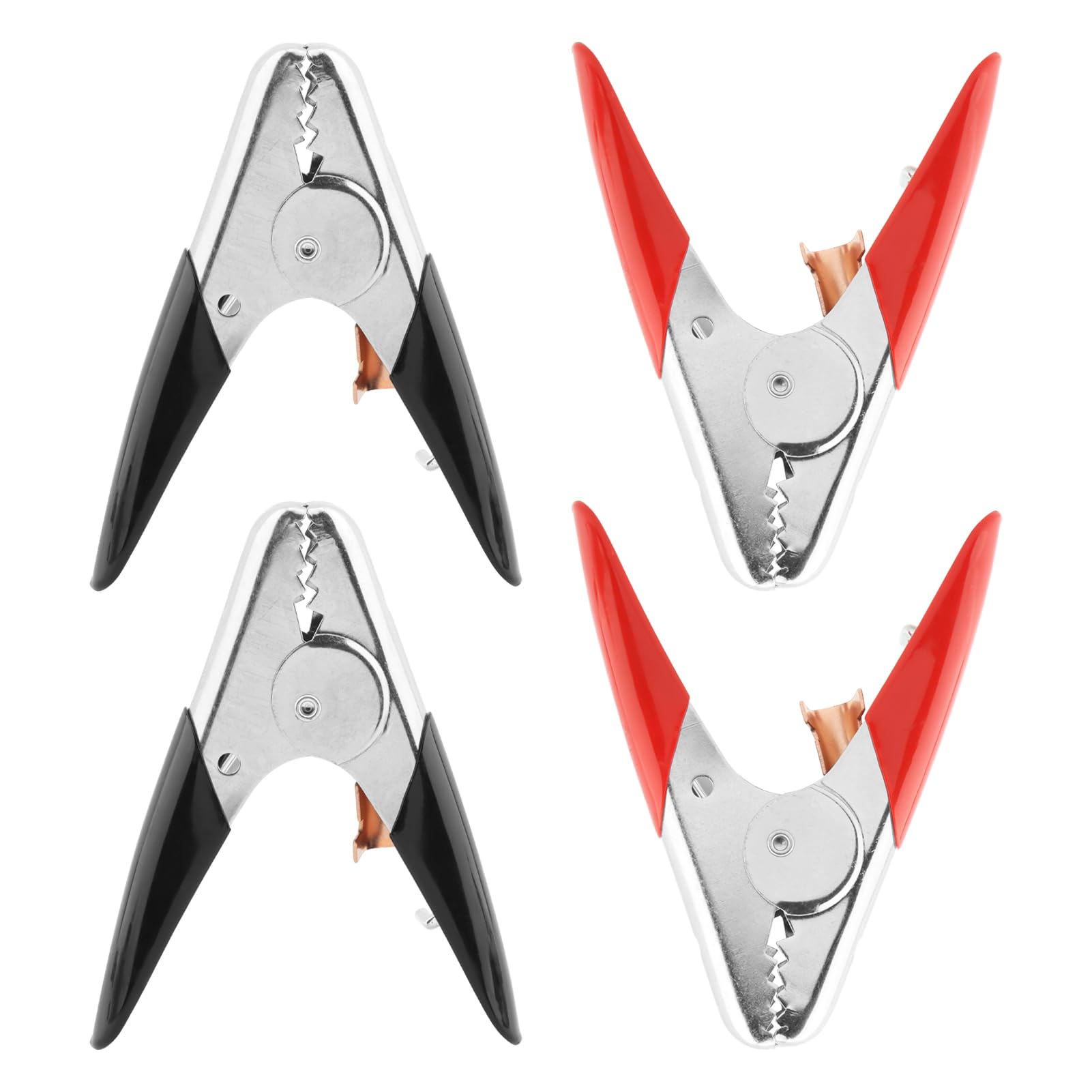 Heavy Duty Battery Jumper Cable Clamps - Set of 4 Battery Clamps Battery Clamps 1100A Battery Charging Connector Kit for Car Battery Charger Clamps Jumper Cable Ends (Red & Black)
