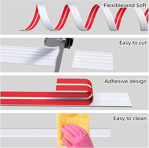 Miniatura 5 de Moldura flexible de esquina interior y exterior, moldura de pared para despegar y pegar, protector de esquina de pared, protectores de esquina