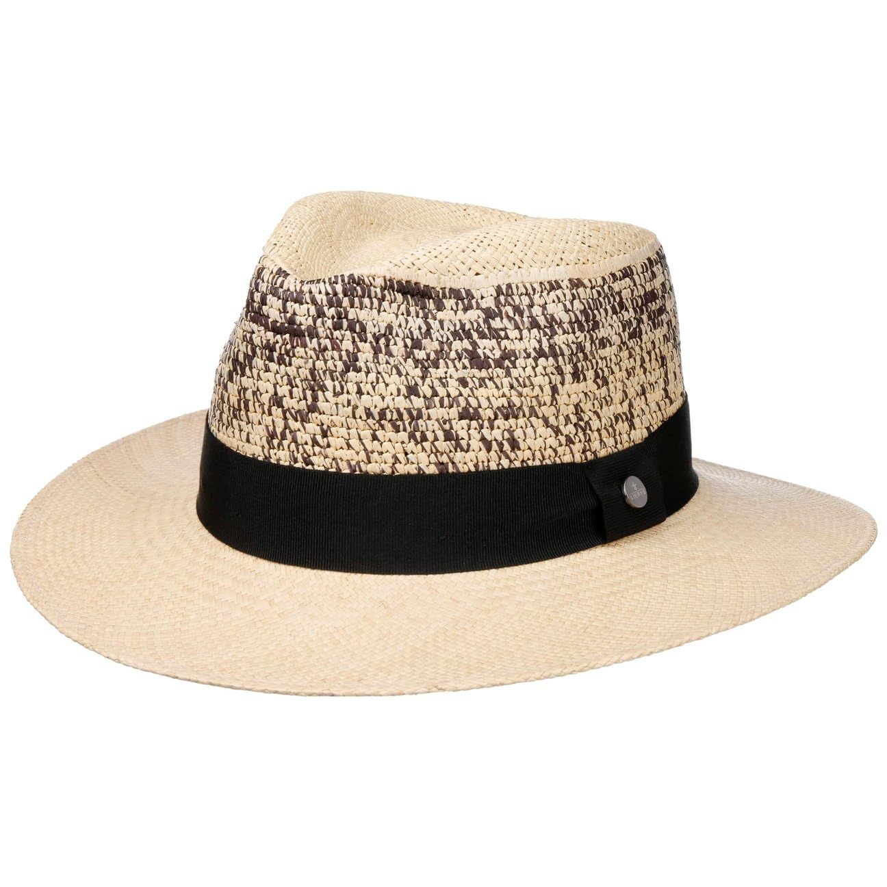 Lierys Twotone Crown Traveller Sombrero Panama Trenzado Brisa Unisex Primavera Verano