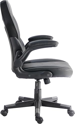 Miniatura 5 de SpawnSafe - Silla para videojuegos, altura ajustable, reposabrazos abatibles, giro de 360, negrogris