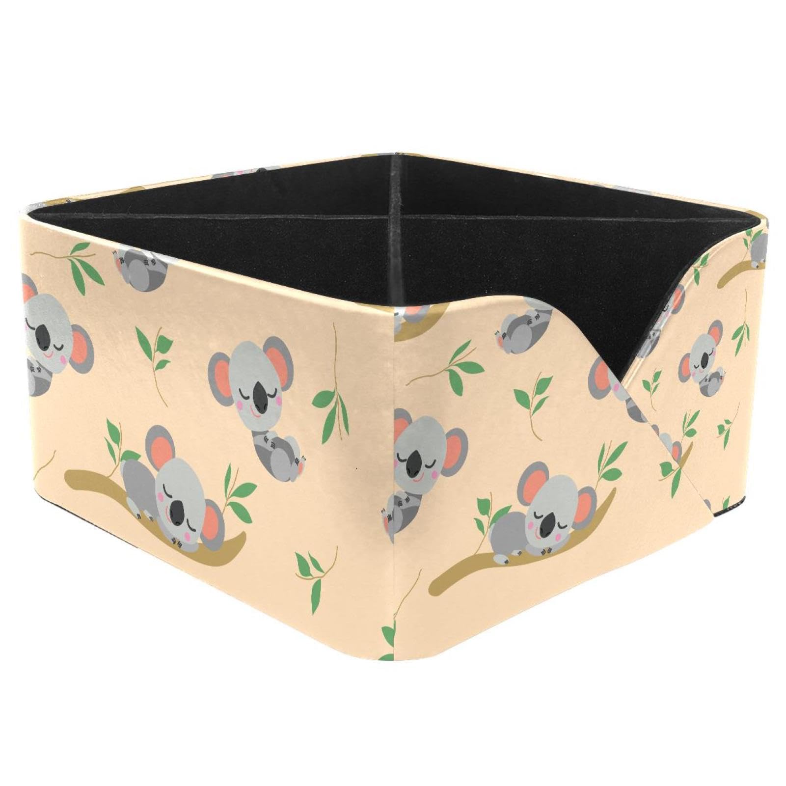 KengjuTesu Sleeping Koala Baby Desktop Organizer Pen Holder, Rectangular Pencil Cup for Office, Study and Makeup Stations