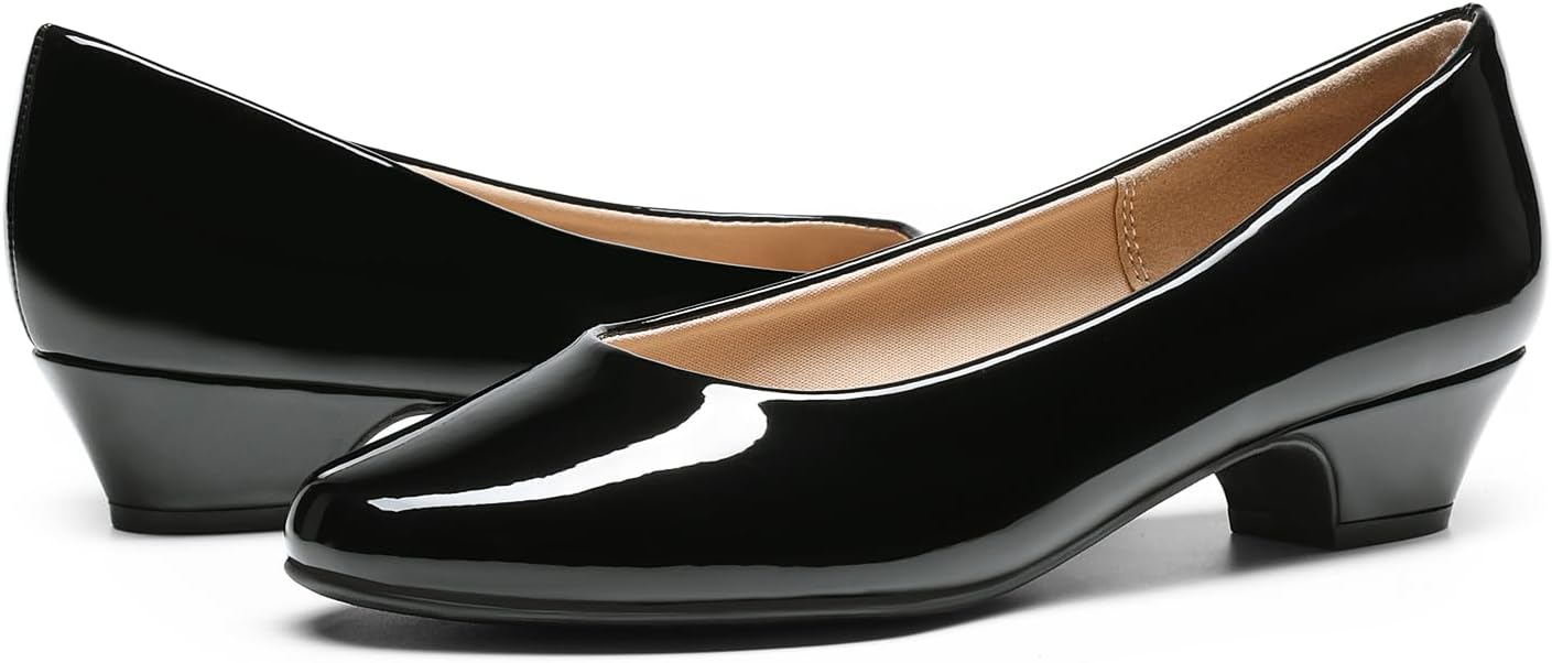 DREAM PAIRS Women's Mila Low Chunky Heel Pump Shoes - Image 5