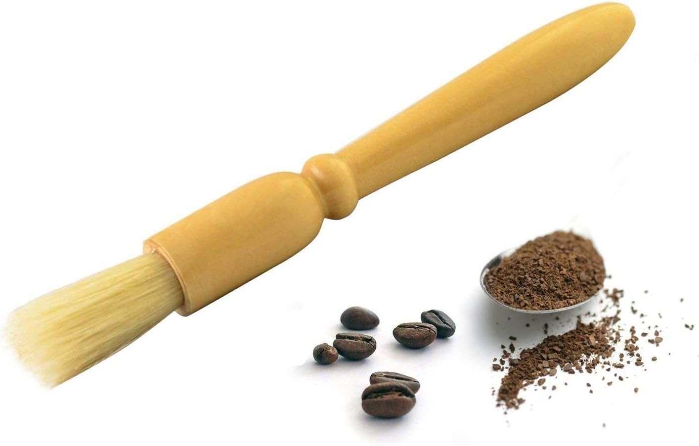 UANG Espresso Supply Coffee Grinder Brush Natural Bristles Wooden Handle Espresso