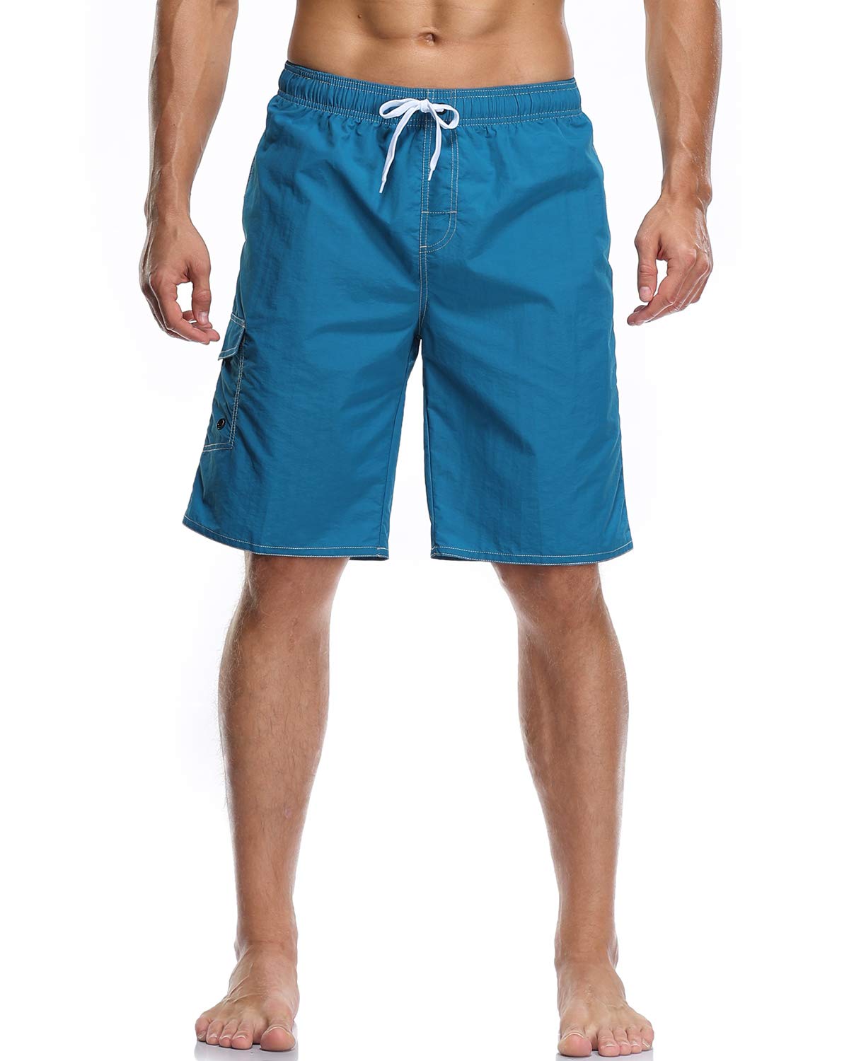Vocanbomor Men's Quick Dry Swim Trunks Board Shorts with Mesh Lining Swimwear Bathing Suits