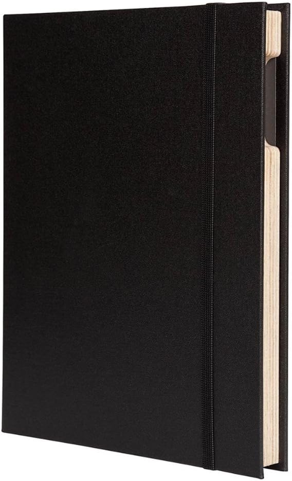 GermanMade G.2 Apple iPad 2 / 3 / 4 Linen Book Case in Black (Handmade, Birch Wood Frame with Black Finish, Auto Sleep/Wake, Built-in Accessory Storage, Stand Feature)