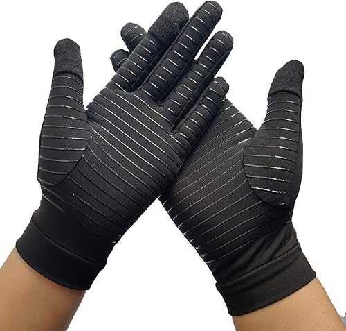 Rimonasure Guantes de artritis de dedo completo Guantes de compresión con infusión de cobre para artritis