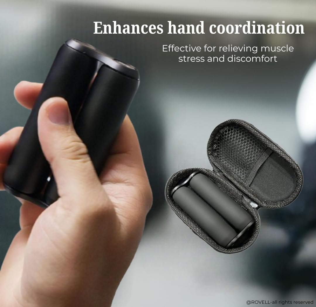 Fidget Roller Toy for Adults, Black, 3.35 inches / Adult sized hand - Image 2