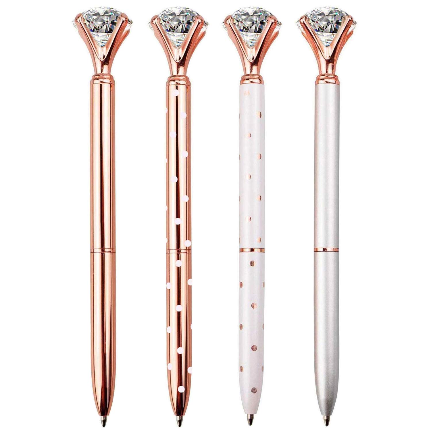 Diamond Pens Large Crystal Diamond Ballpoint Pen Bling Metal Ballpoint Pen Office and School 4pack