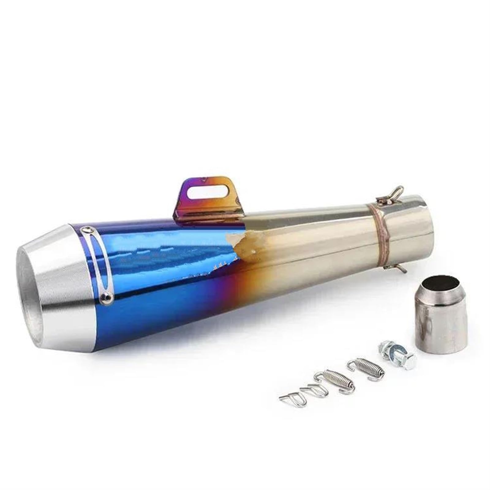 Silenciador De Tubo De Escape para Motocicleta De 51mm, Accesorios Duraderos para Scooter Dirt Bike De para 300cc, 600cc Y 1000cc(Type E)