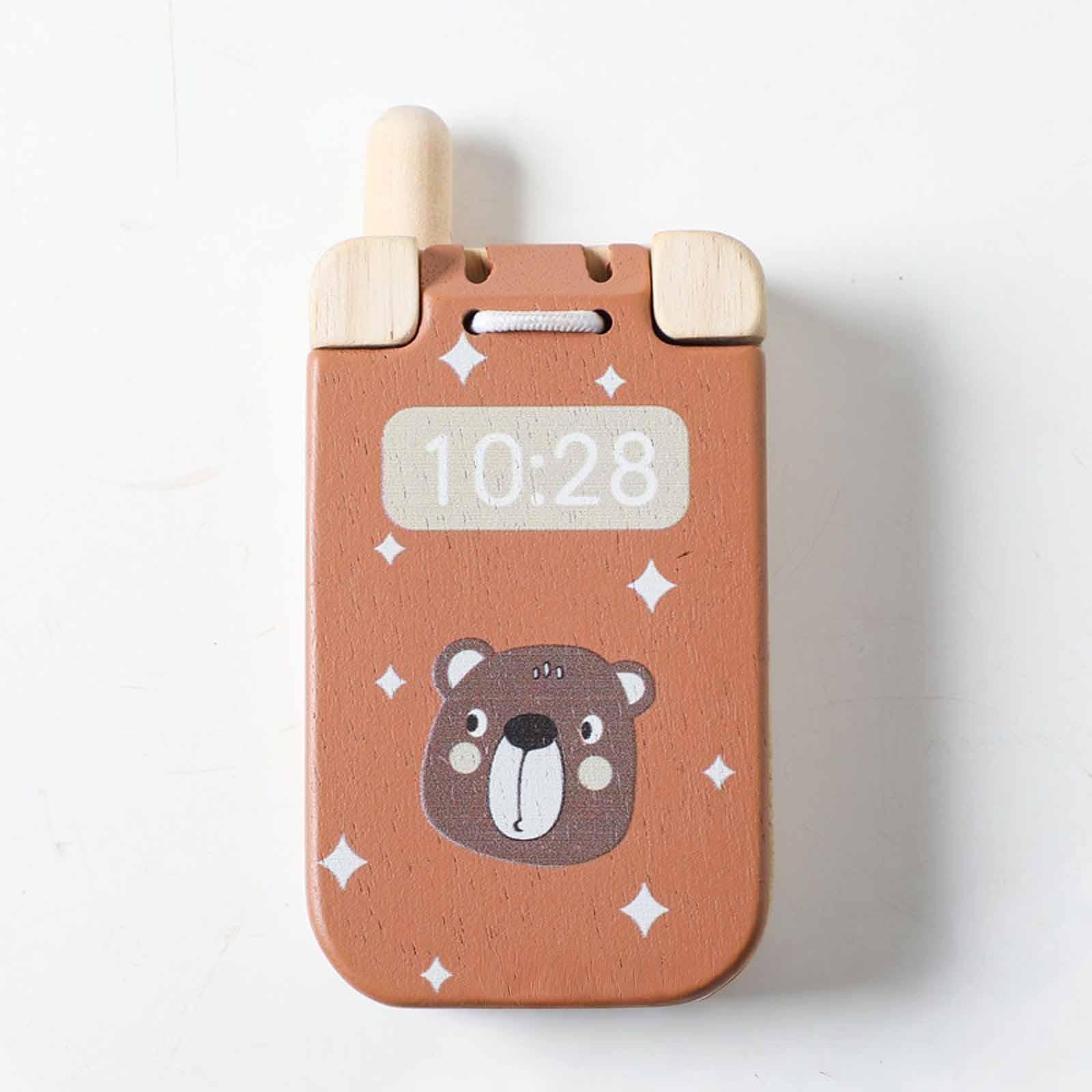 Téléphone Jouet En Bois à Clapet – Boutons Fonctionnels, Jeu D’imitation Dès 2 Ans – Sensoriel Et éducatif
