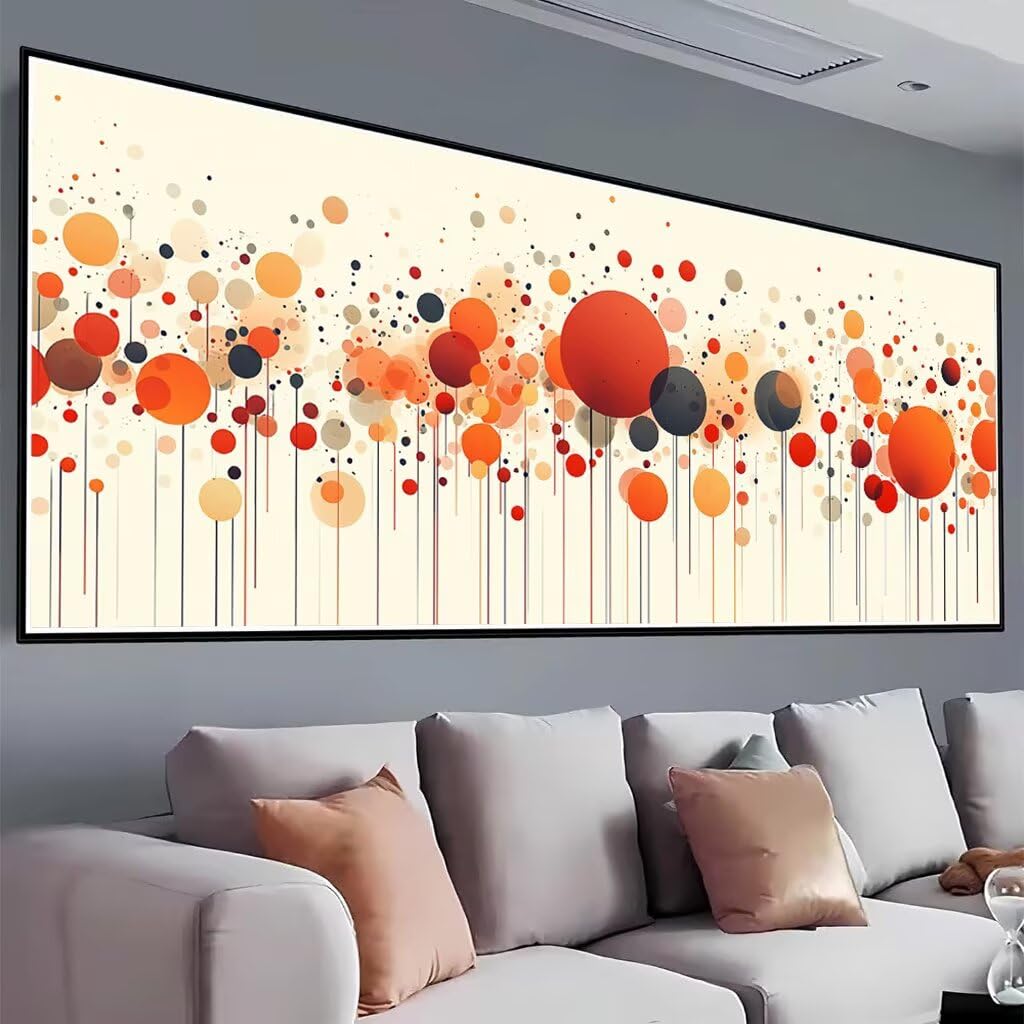 Retro Diamond Painting Groß XXL 150x60cm, Basteln Erwachsene Diamond Painting Set, 5D DIY Abstrakt Diamant Paintings Bilder Erwachsene, Diamond-painting Set mit Zubehör für Zimmer Deko Geschenke F-65