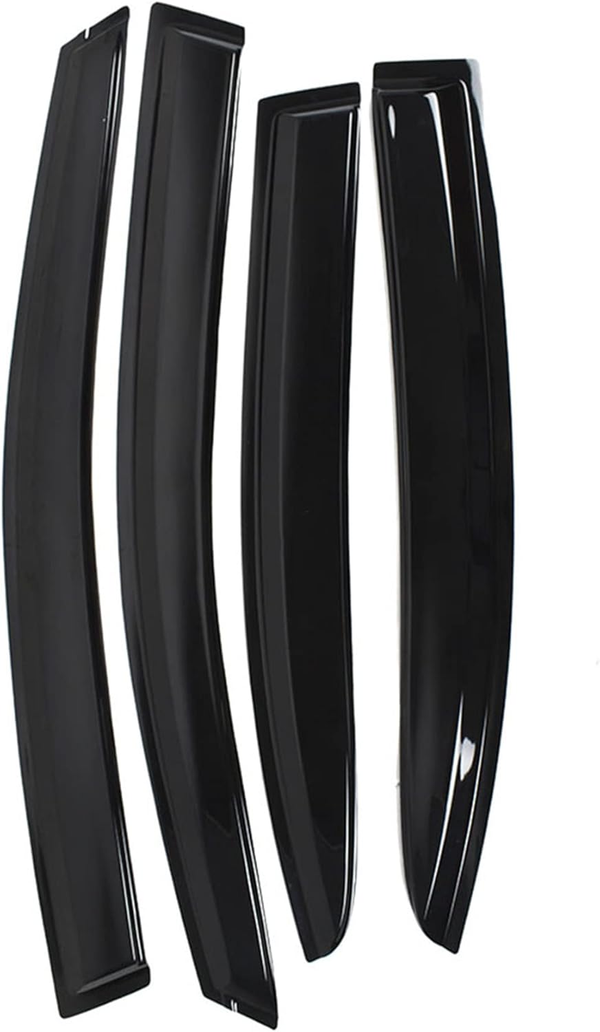 waltyotur 4 PCS Side Window Vent Visor Rain Guard Wind Shade Deflector Style Black Tinted Trim Replacement for Subaru 15-19 WRX STI JDM Sedan 4-Door