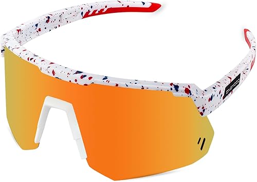 QLIFE Gafas de sol polarizadas para hombres y mujeres, protección UV400, gafas deportivas para jóvenes, gafas para béisbol y correr