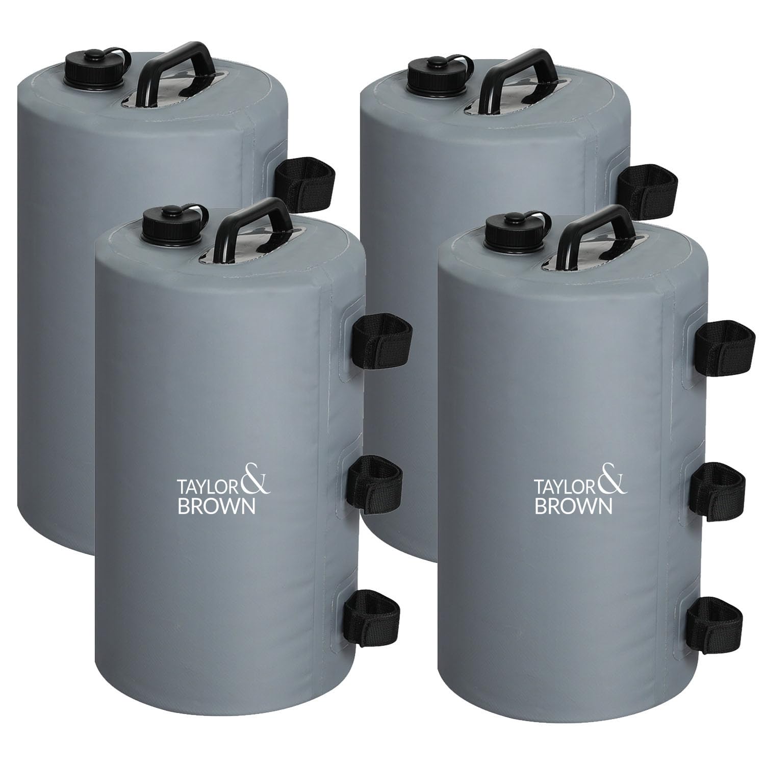 Taylor & Brown 4 Pack Canopy Gazebo Water Weights Bag, 4 Leg Weights, Portable 10L Water Bag Windproof for Outdoor Pop Up Tent, Canopies, Gazebo, Shelter, Set of 4 (Grey) — image 1