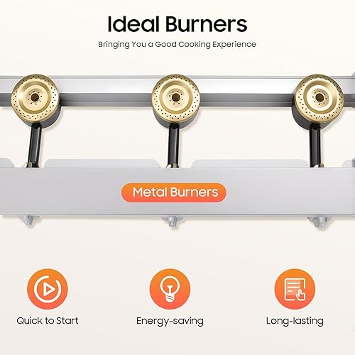 Miniatura 6 de Calentador de alimentos comercial de 3 bandejas, freidora de gas de 18 L, mesa de vapor de gas para exteriores, calentador de sopa de gas al aire