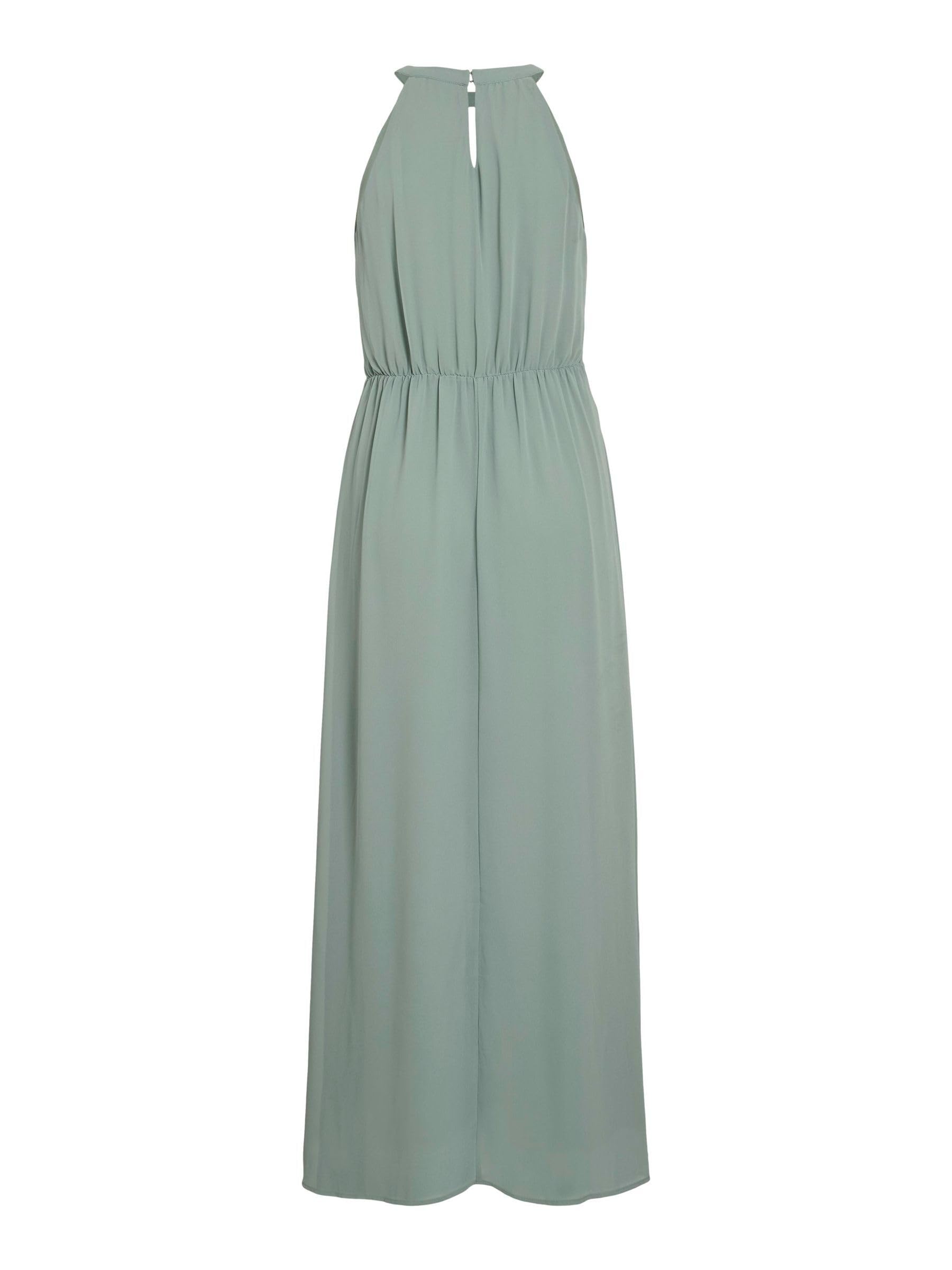 Vila Female Damen Neckholder Maxikleid, ärmelloses Sommerkleid für Urlaub, Party und besondere Anlässe VIMILINA Neckholder