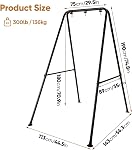 Support de hamac seulement, Cadre de hammock portable pour intérieur/extérieur, Support de chaise pliable robuste, facile à assembler & A conserver - noir