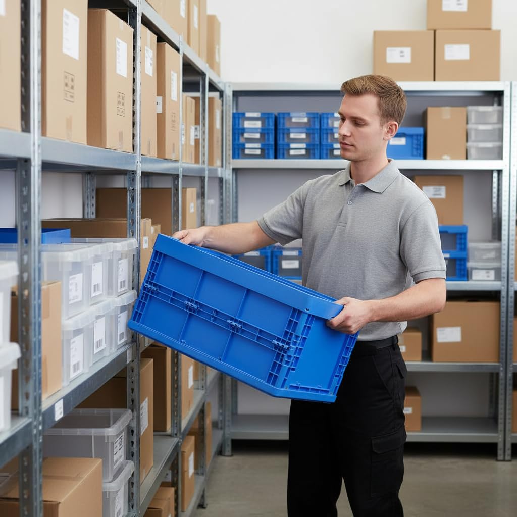 Caisse Stockage Pliable PP 30 kg, 600-310 sans couvercle