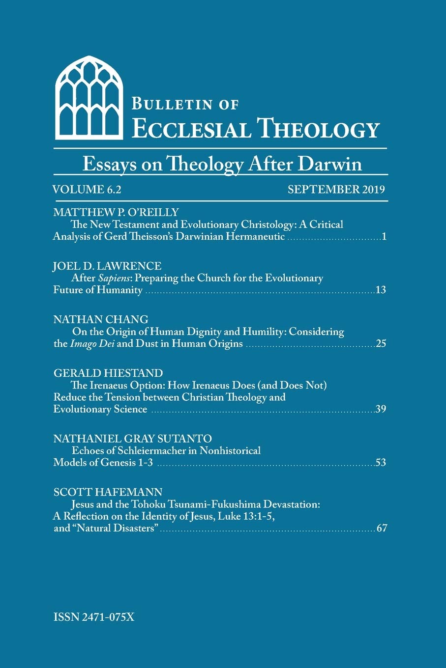 Bulletin of Ecclesial Theology, Vol. 6.2: Essays on Theology After Darwin