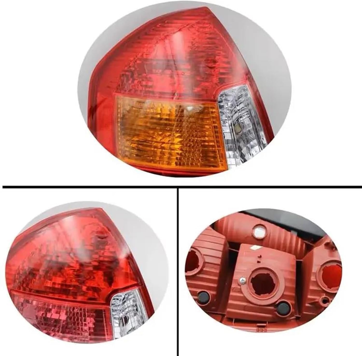Car Rear Lights Upgrade Car Rear Tail Light Brake Light Signal for Hyundai Accent 2006-2011 Taillight Lamp Housing Without Bulb 92401-1E010 92402-1E010(Pink,Left)
