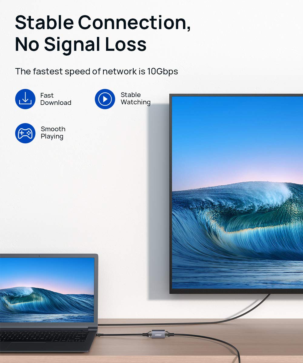 JSAUX Accoppiatore RJ45 (2 Pezzi), Connettore Ethernet Adattatore LAN Estensore di Rete Femmina RJ45 per Cavo LAN, Cavo di Rete, Cavo Ethernet, Accoppiatore di Rete Cat7, Cat6, Cat5e, Cat5-Grigio