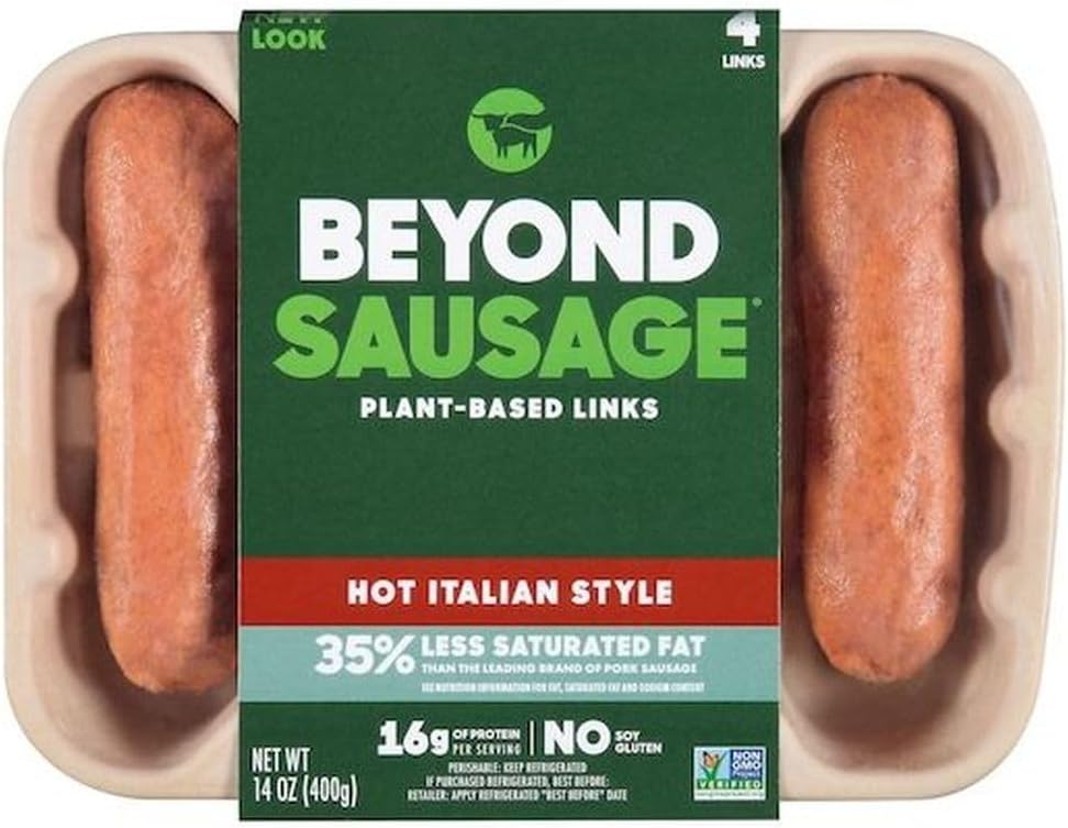 Beyond Sausage Plant Based Hot Italian Sausage,, 14 Oz (pack Of 8)