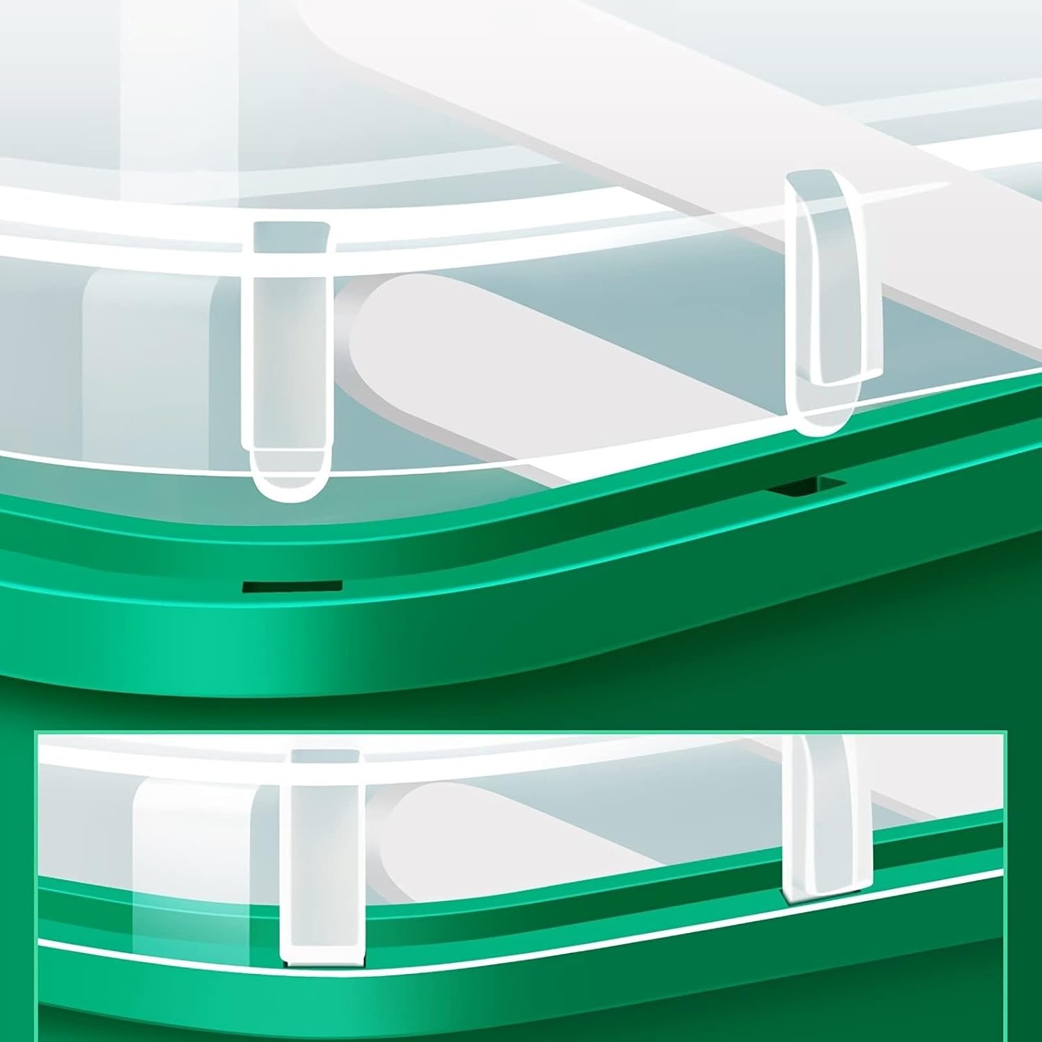 Plastic Tool Box with Removable 3-Layer Tray - Transparent Storage Organizer for Art, Craft, Medical, and Hardware Supplies