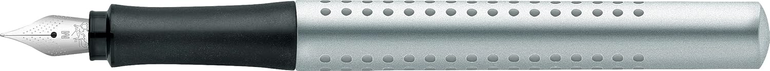 Faber-Castell 140900 Grip 2011 M Fountain Pen - Silver