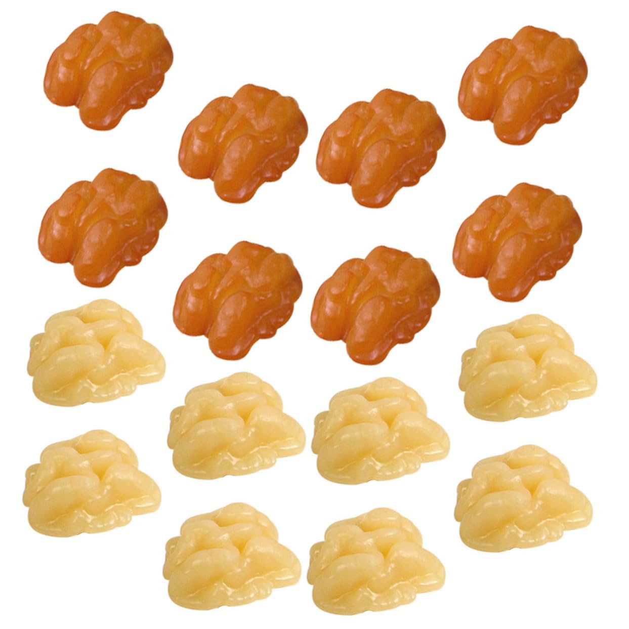 Abaodam Realistic Fake Nuts Decorations 18pcs Walnut Nuts Models for Home Party Photography Toy