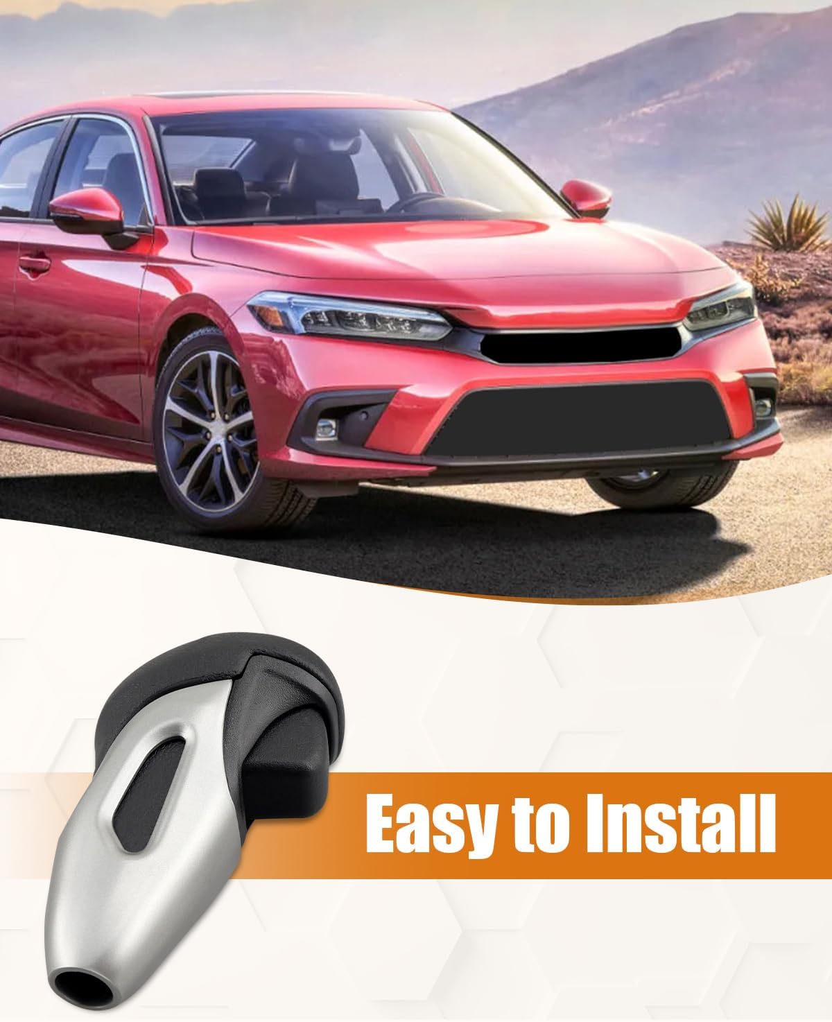 Automatic Gear Shift Knob Fit for Honda Civic 2012 2013 2014 2015 Replace 54130-TR0-A21ZA Shifter Handle