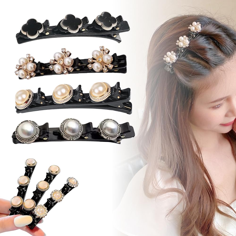 Outyua Geflochtene Haarspangen Mit Strasssteinen – Funkelnde Accessoires Für Damen
