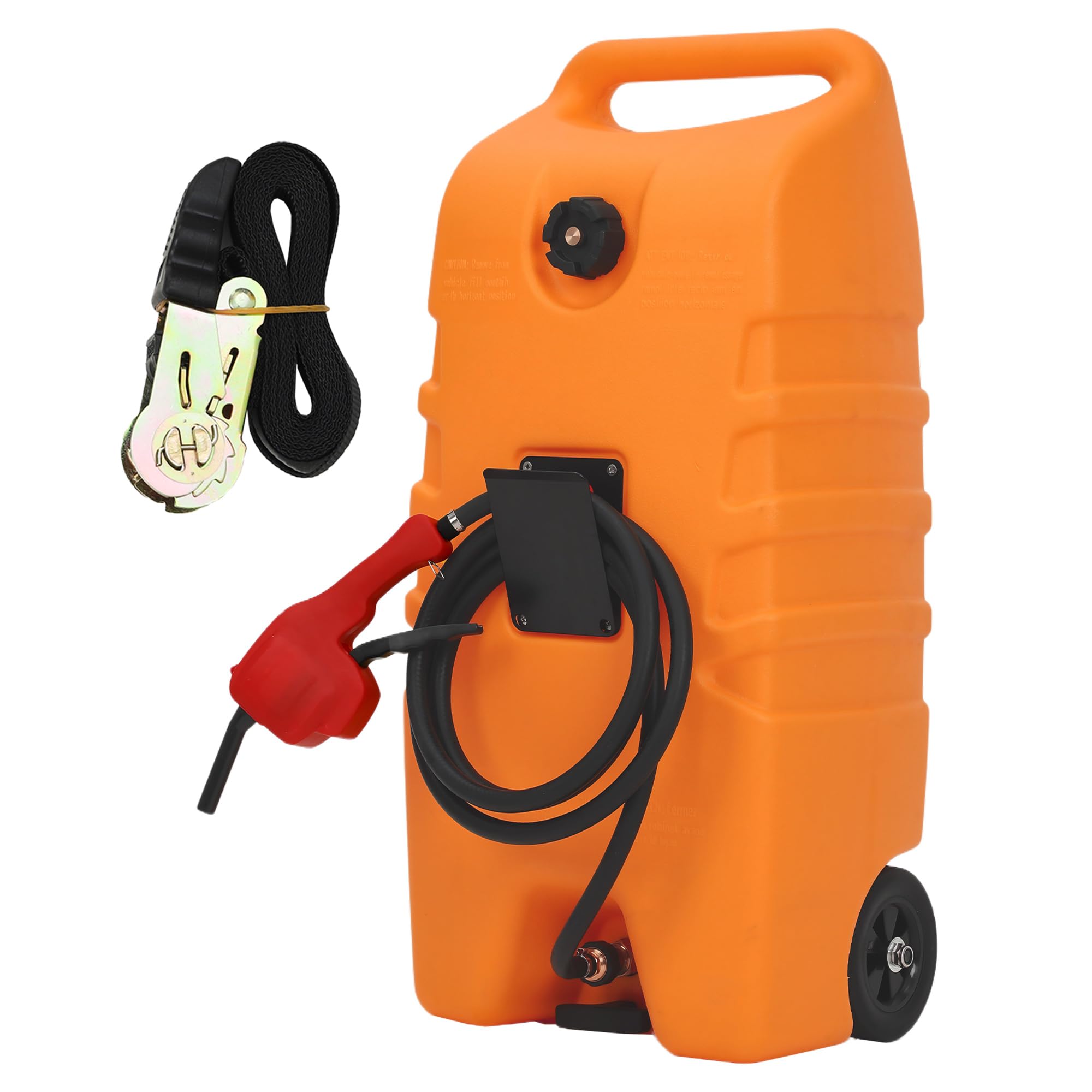 Photo 1 of 15 gal Gas Caddy, 57L Portable Fuel Tank and Fuel Transfer Pump with 10-Foot Hose for Lawn Mower, Farm, Marine, and Home Use