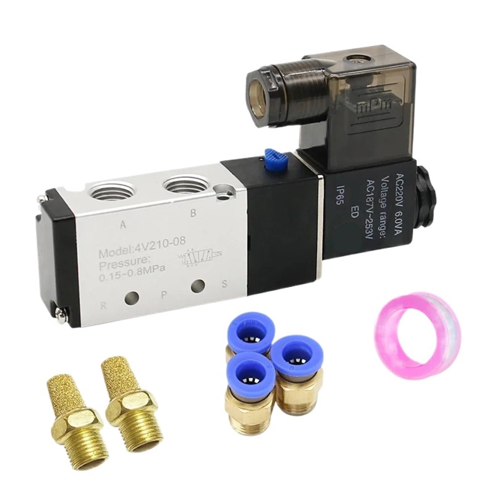 Distributeur pneumatique 4V210-08 à commutation rapide et bobine 24V