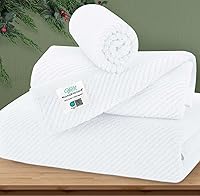 Vista 75 de Juego de 4 toallas de baño amarillas, toallas de baño de lujo, grandes de 30 x 56 pulgadas, algodón, de secado rápido, ligeras, gruesas, suaves