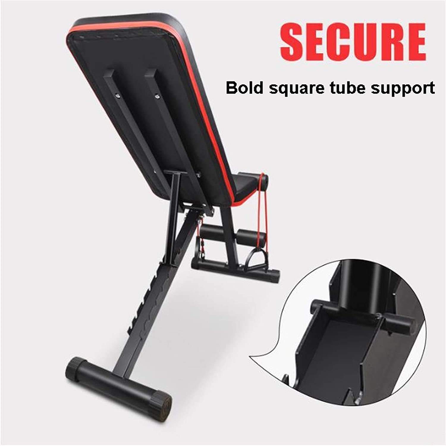 Regulowana ławka do ćwiczeń Ławka do ćwiczeń Ławka do ćwiczeń Regulowana ławka do ćwiczeń Treningowa Podnoszenie ciężarów Ławka do ćwiczeń Brzuch Odważna podpórka pod rurę kwadratową
