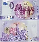 Null Euro Banknote ist etwas größer als ein 20 Euro Schein