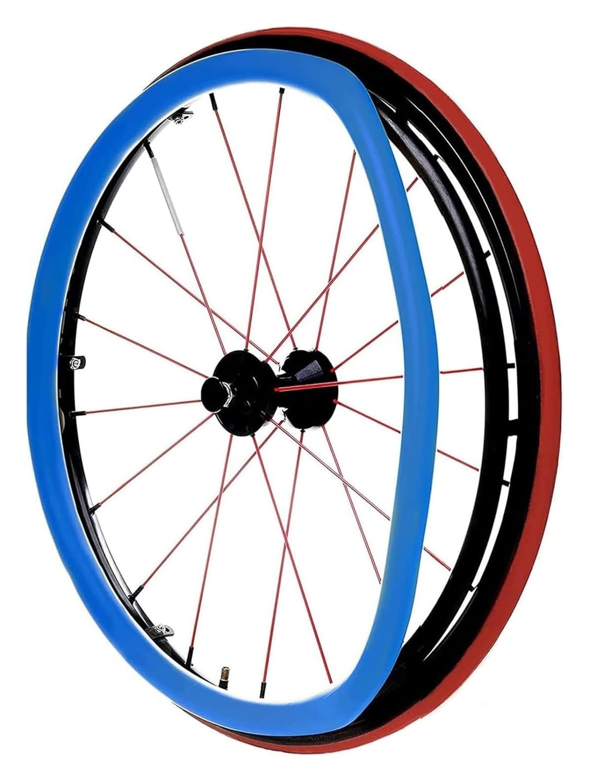 Cubierta De Empuje De Mano De Silicona, Funda for silla de ruedas deportiva con ruedas traseras de 24 pulgadas, mejora el agarre y la tracción, antideslizante y resistente al desgaste(24inch)