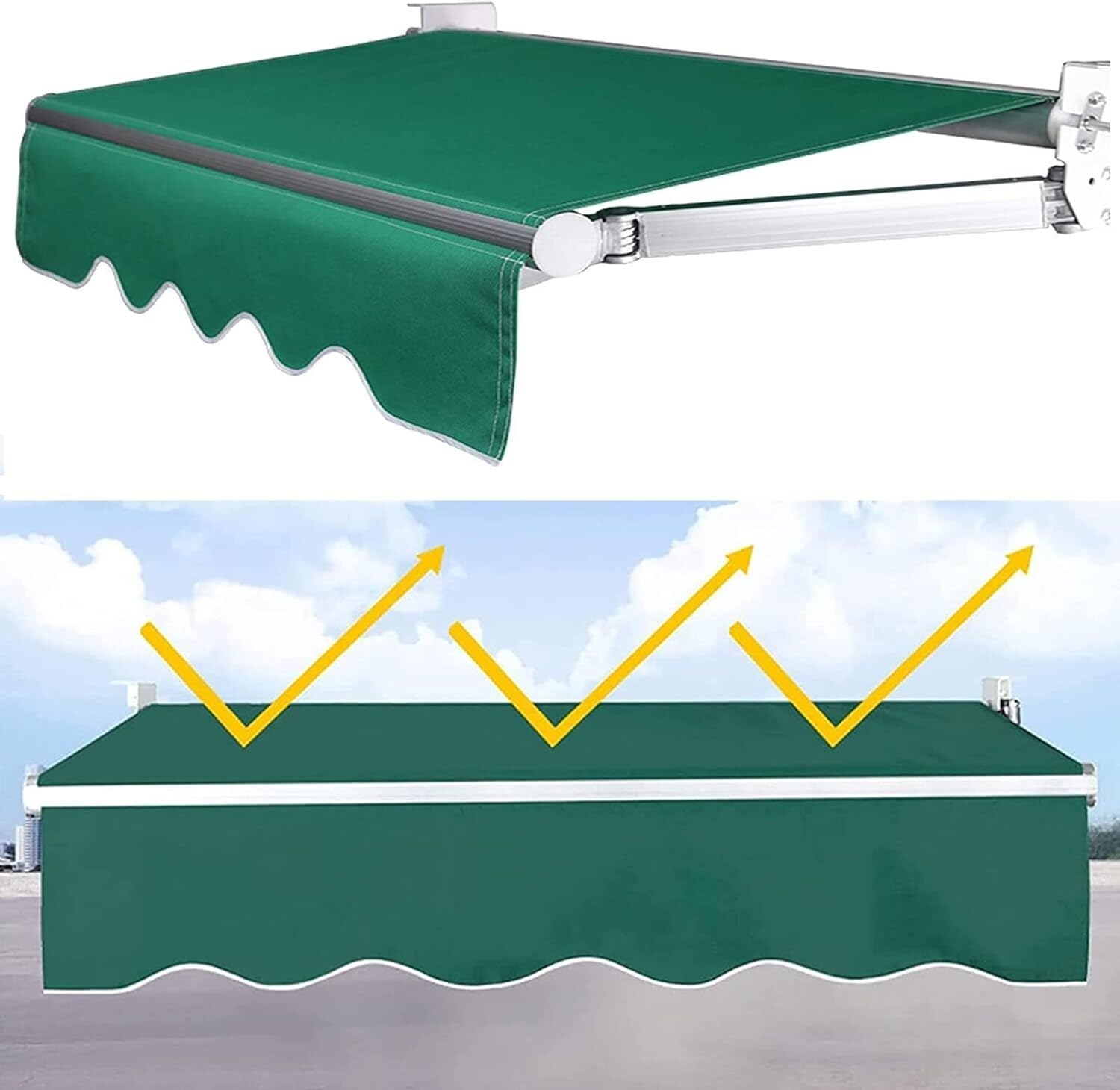 Lona retráctil para toldo ELzEy con tela impermeable de 5m de longitud