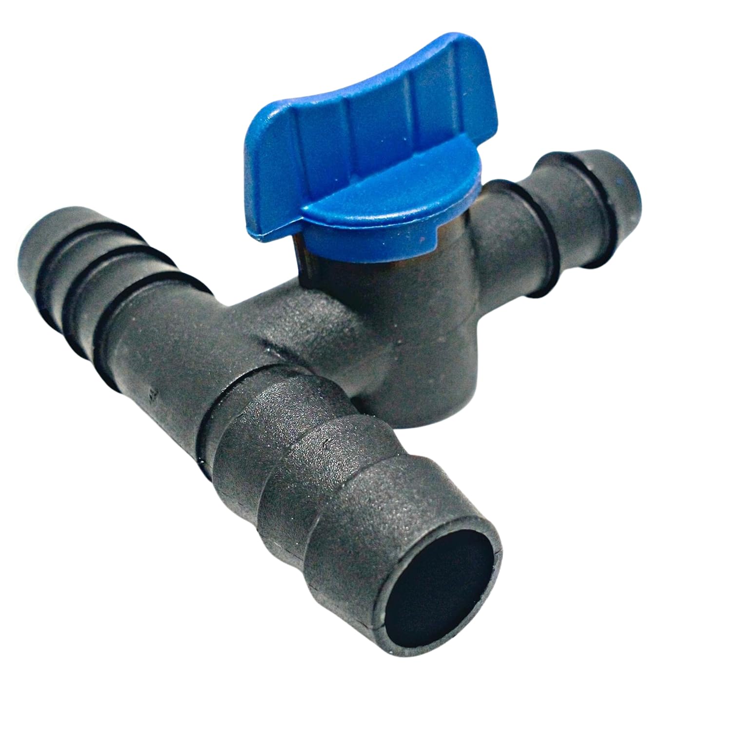 16MM Drip Tee Connector with Tap Drip Irrigation Accessories for Watering Home Garden Pipe Multi Joint Connectors| Joiner +cock in build (10 PCS)