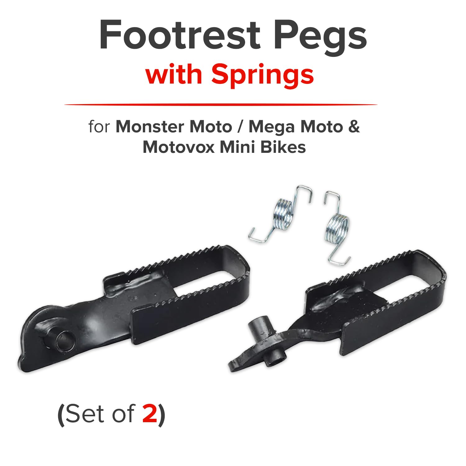Amazon.com: AlveyTech Footrest Pegs with Springs for Monster Moto
