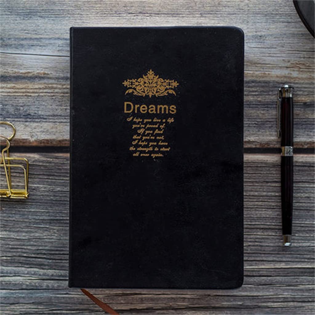 TAHALI Cuaderno en Blanco con Borde Dorado Retro súper Grueso, Bloc de Notas Suave con Estampado en Caliente, Pintura Grande, papelería for Diario