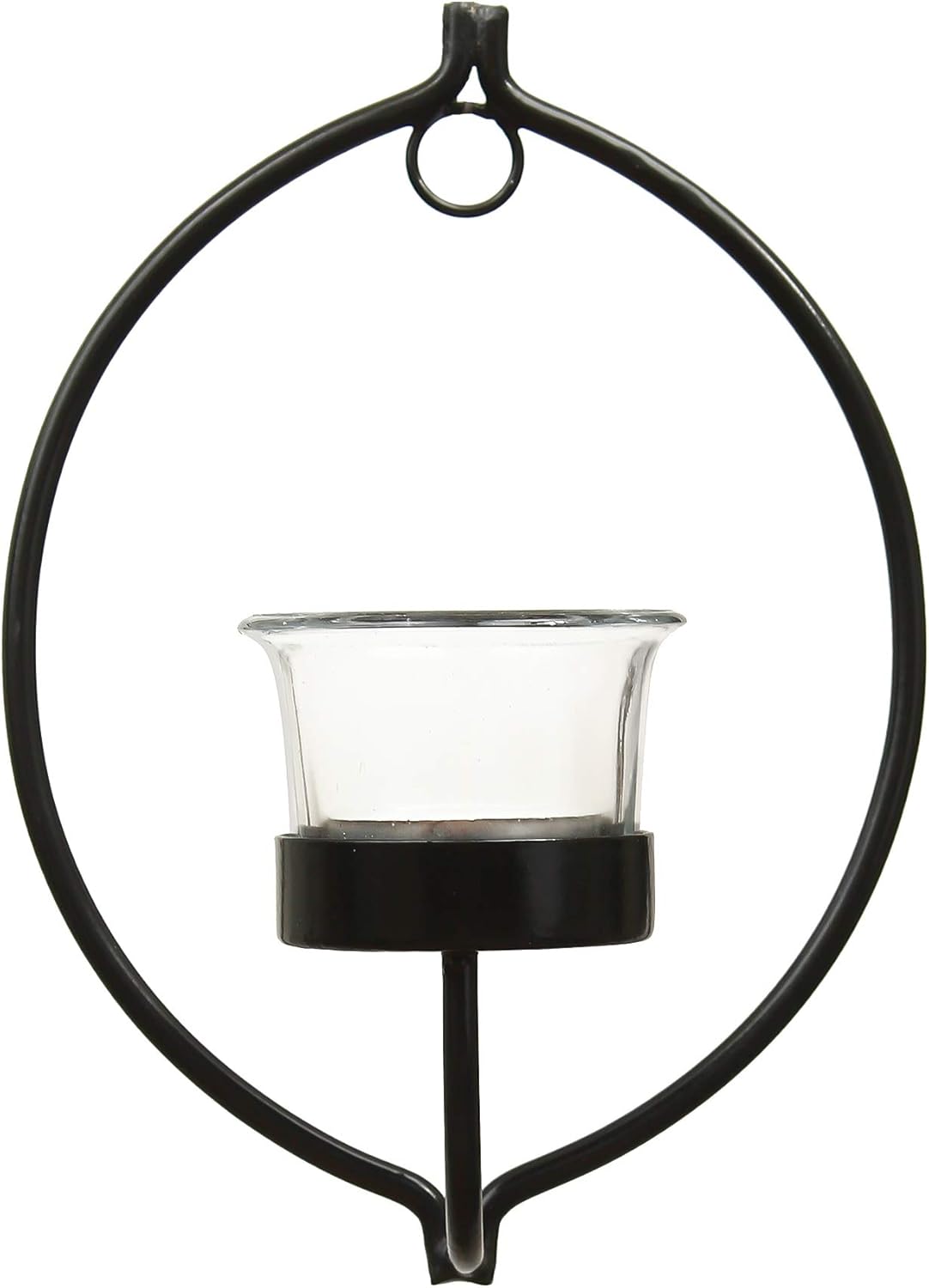 Webelkart Set of 2 Decorative Golden Eye Wall Sconce/Candle Holder with Clear Glass and Free T-Light Candles