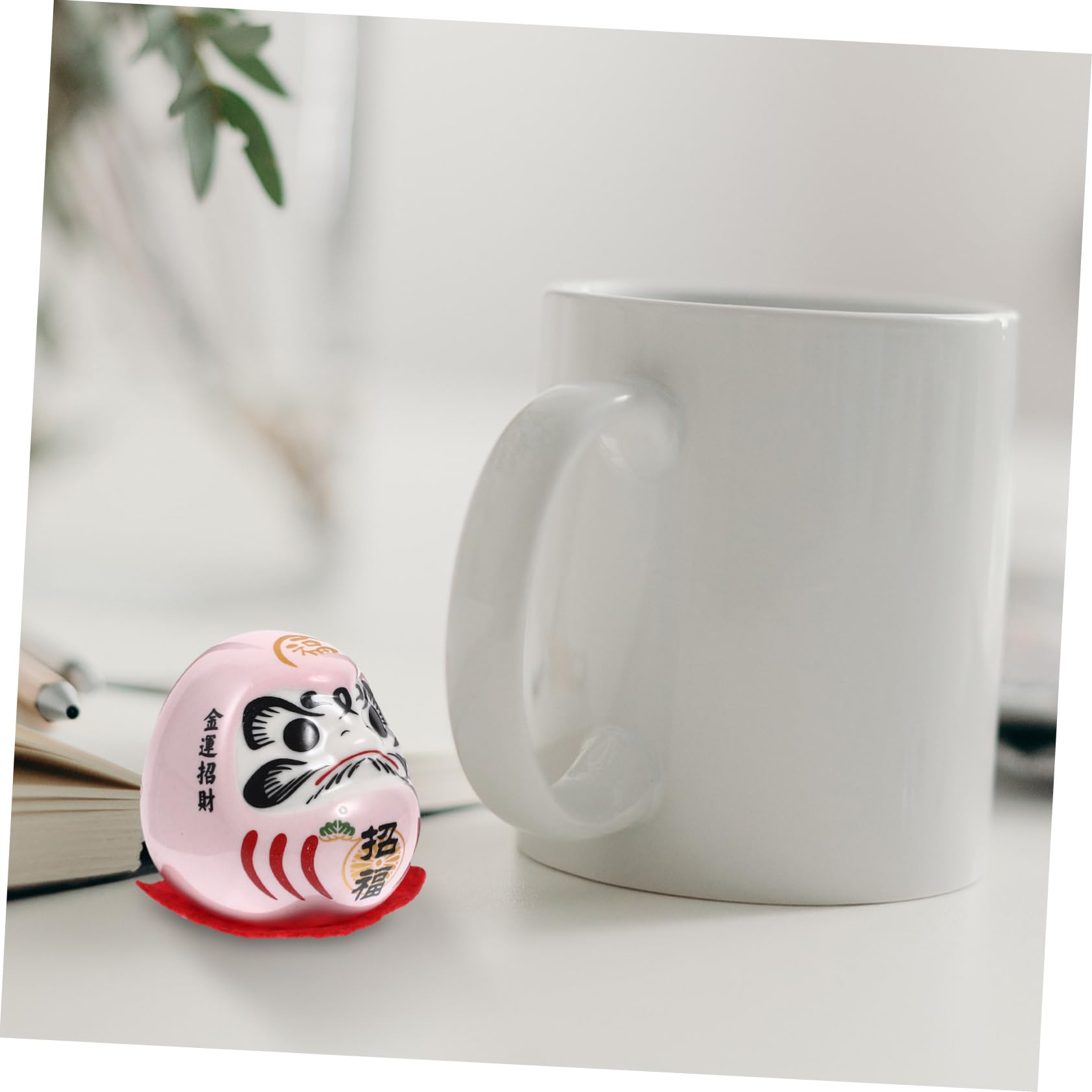 5 Pezzi Uova Della Fortuna Dharma In Ceramica - Ornamento Giapponese Per Auto O Casa - Foto 2