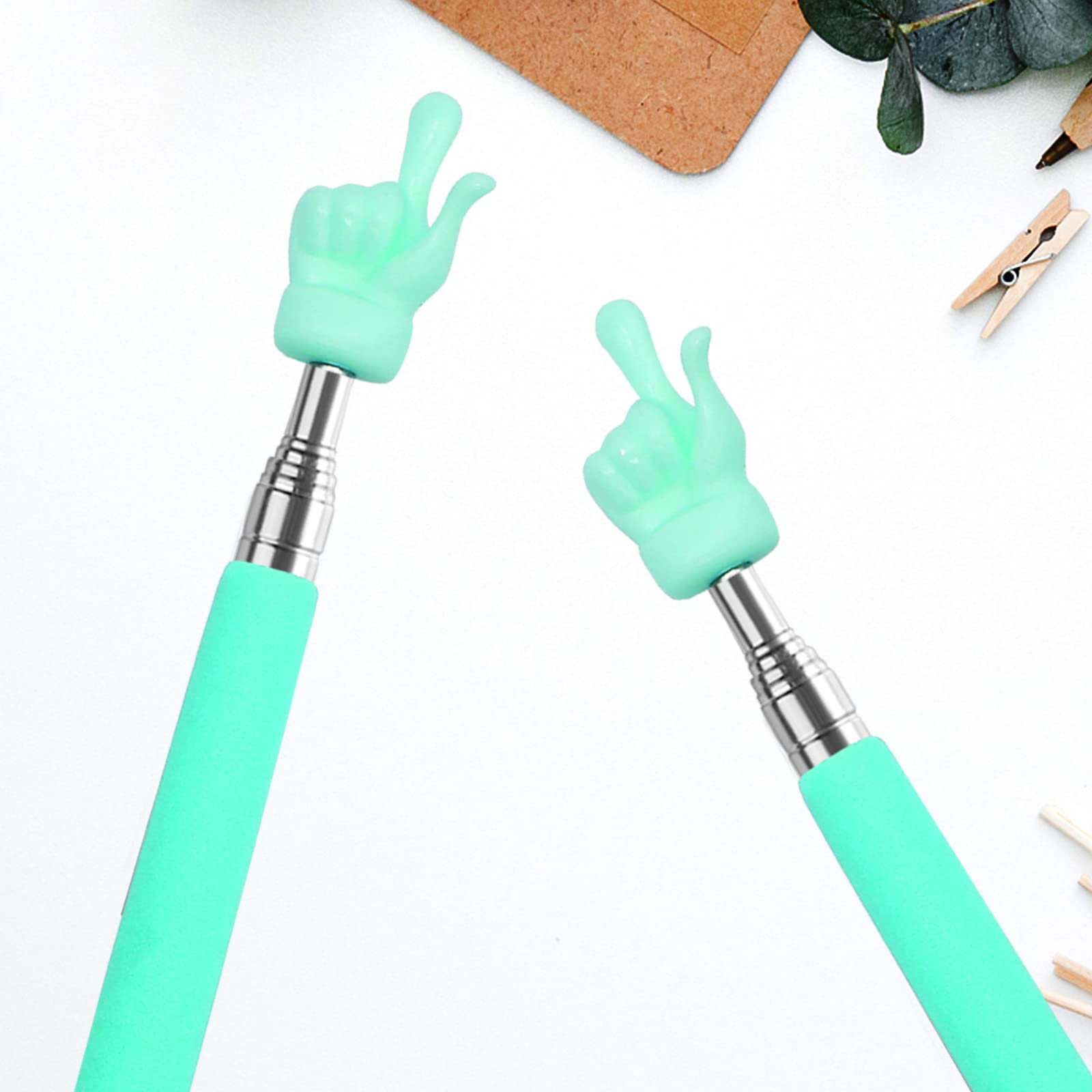 2 Pcs Telescopic Teachers Pointer for Classroom Extendable Hand Pointer Finger Pointer Stick - Image 3