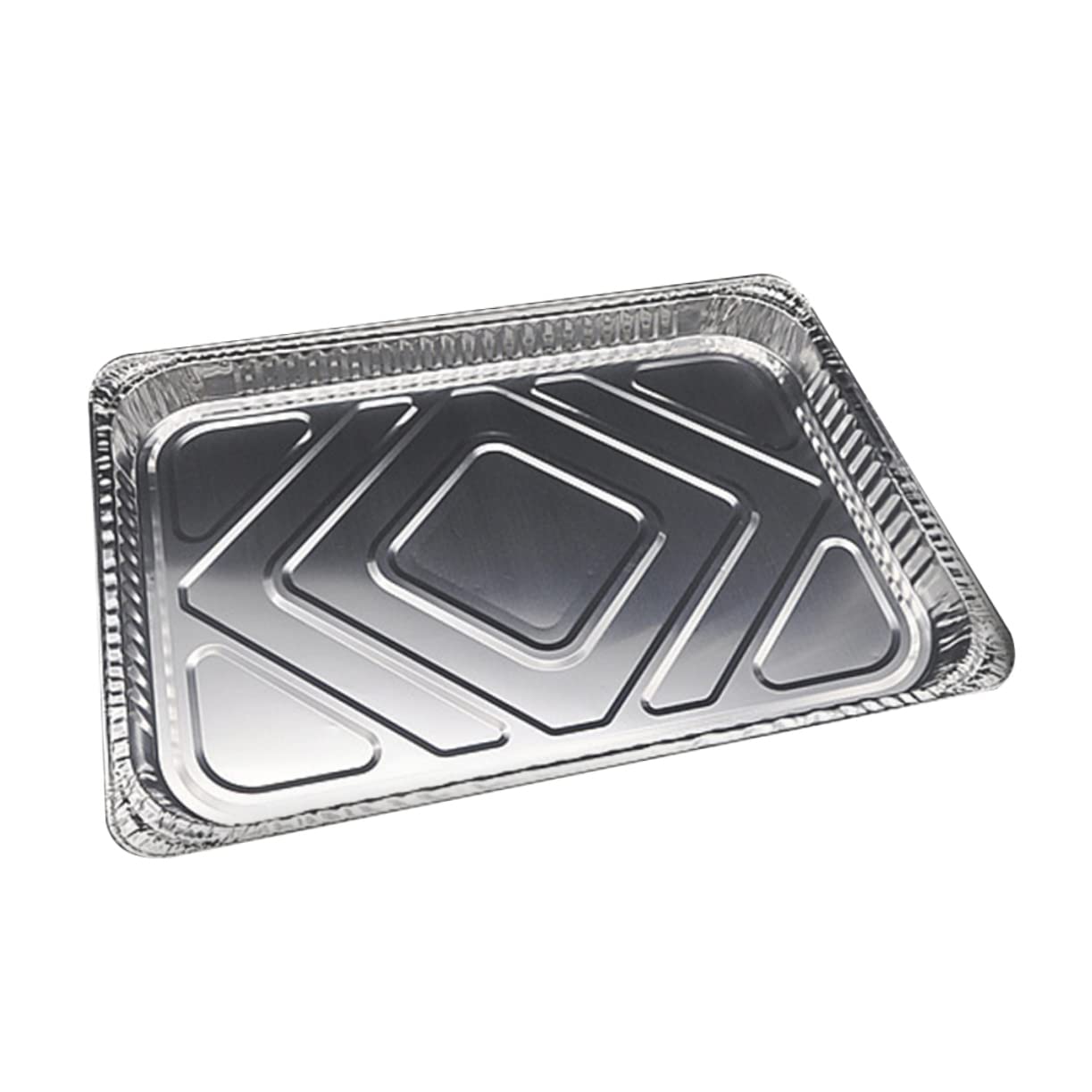 MAGICLULU Vaschette Alluminio per Barbecue USA e Getta, Set 10 Pezzi | Argento, Stagnola per Raccolta Grasso, Manutenzione Griglia, Cottura Indiretta
