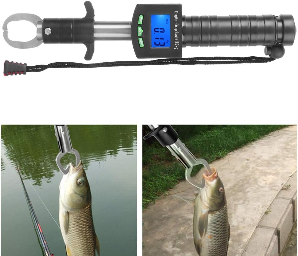 Digital Scale Fish Lip Clip Portable Electronic Stainless Steel Fish Lip Clip Fish Lip Clip Tool Belt Weight Scale