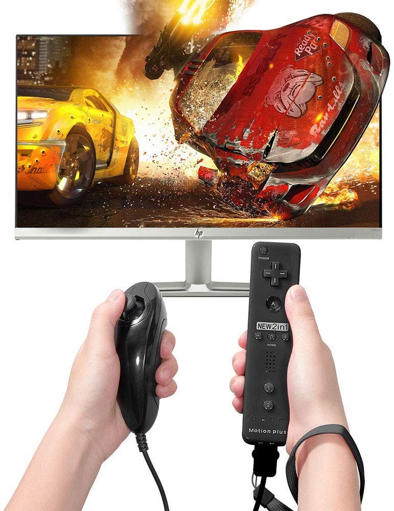 LUXMO - Controlador para Wii Nunchuck (2 Unidades), Color Blanco